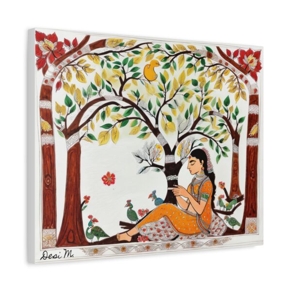 Devi with Peacocks - Canvas Print - Image 2