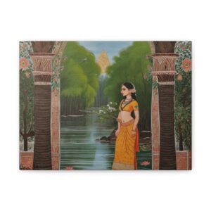 Goddess by Flowers - Canvas Print