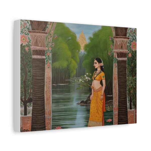 Goddess by Flowers - Canvas Print - Image 2