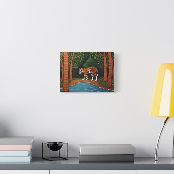 "Thirsty" Tiger - Canvas Print - Image 3