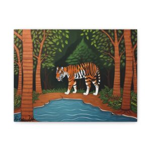 "Thirsty" Tiger - Canvas Print